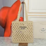 11 Prada Straw Raffia Basket Bag Women Luxury Summer Edition