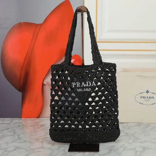 11 Prada Straw Raffia Basket Bag Women Luxury Summer Edition