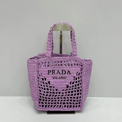 11 Prada Basket Bag Medium Women Luxury Raffia Designer