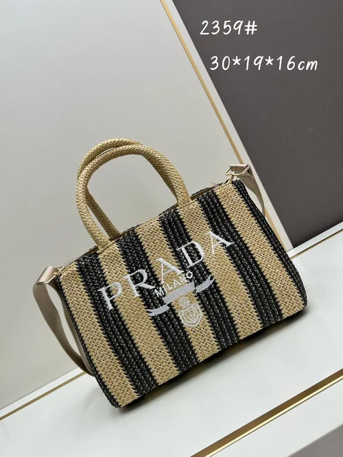11 Prada Basket Bag Medium Women Luxury Raffia Designer
