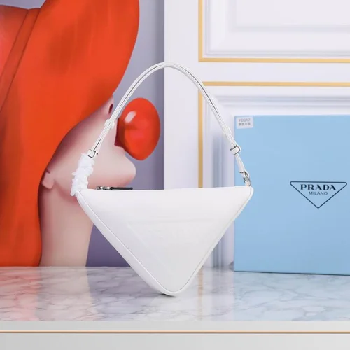 11 Prada Triangle Logo Shoulder Bag Women Luxury Saffiano