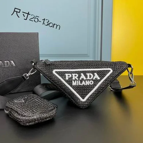 11 Prada Triangle Logo Shoulder Bag Women Luxury Saffiano