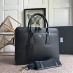 Prada Original Briefcase Men Authentic Saffiano Leather