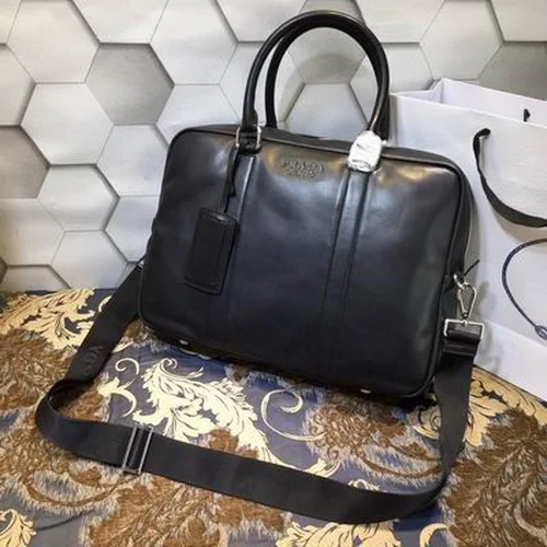 Prada Original Briefcase Men Authentic Saffiano Leather