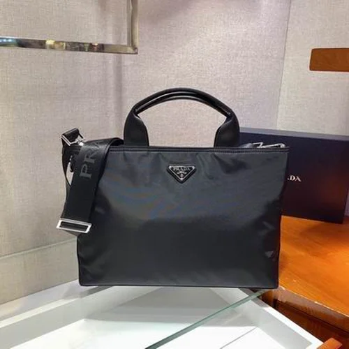 Prada Original Briefcase Men Authentic Saffiano Leather