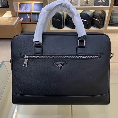 Prada Original Briefcase Men Authentic Saffiano Leather