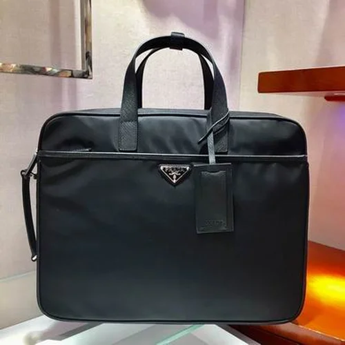 Prada Original Briefcase Men Authentic Saffiano Leather