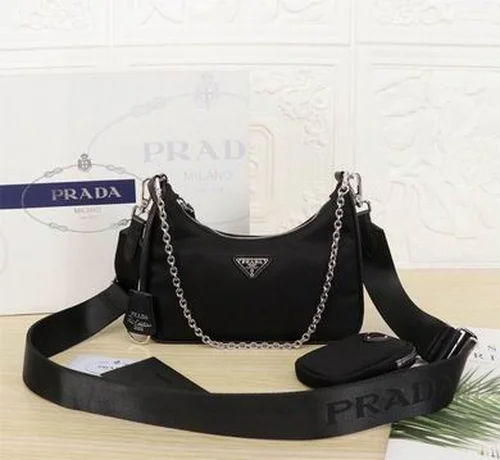 11 Prada Hobo Bag Medium Women Luxury Re-Nylon Designer