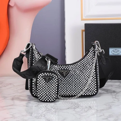 11 Prada Hobo Bag Medium Women Luxury Re-Nylon Designer