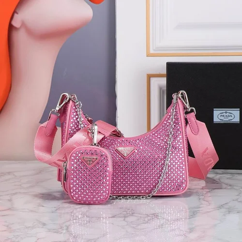 11 Prada Hobo Bag Medium Women Luxury Re-Nylon Designer