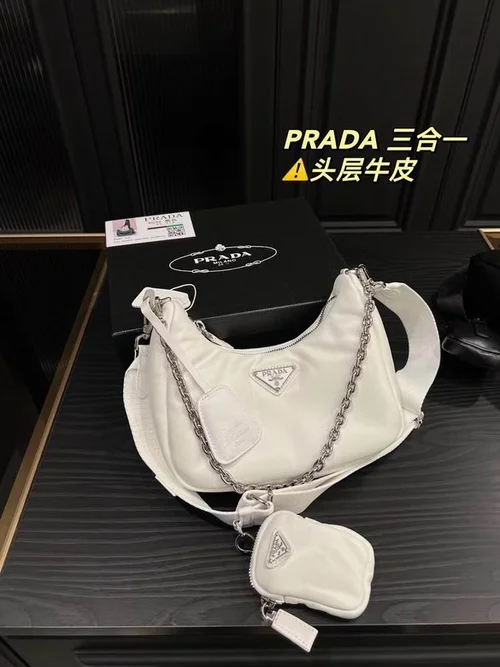 11 Prada Hobo Bag Medium Women Luxury Re-Nylon Designer