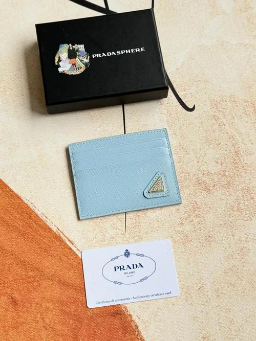 Prada Original Wallet Card Holder Authentic Saffiano Leather