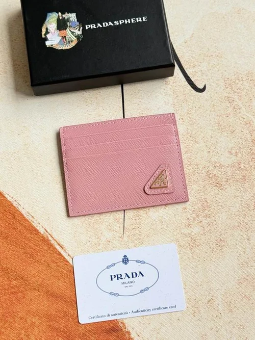 Prada Original Wallet Card Holder Authentic Saffiano Leather
