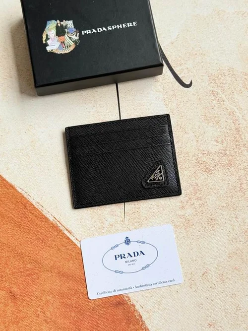 Prada Original Wallet Card Holder Authentic Saffiano Leather