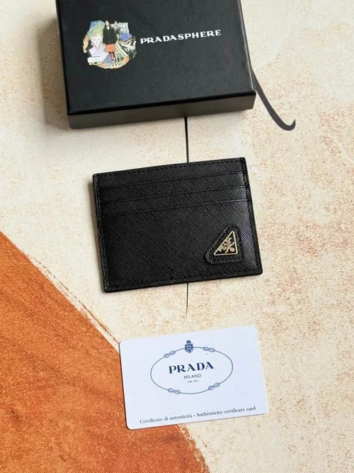 Prada Original Wallet Card Holder Authentic Saffiano Leather