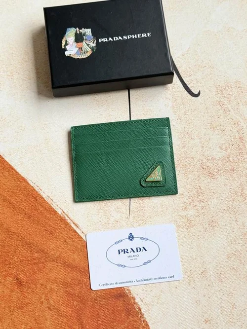 Prada Original Wallet Card Holder Authentic Saffiano Leather