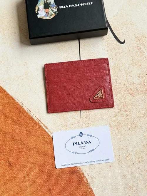 Prada Original Wallet Card Holder Authentic Saffiano Leather