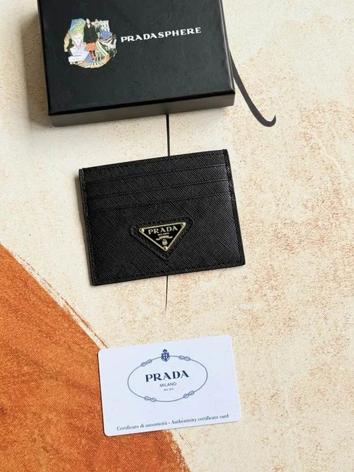 Prada Original Wallet Card Holder Authentic Saffiano Leather