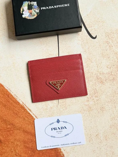 Prada Original Wallet Card Holder Authentic Saffiano Leather