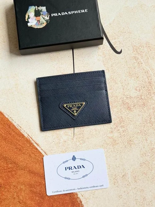 Prada Original Wallet Card Holder Authentic Saffiano Leather