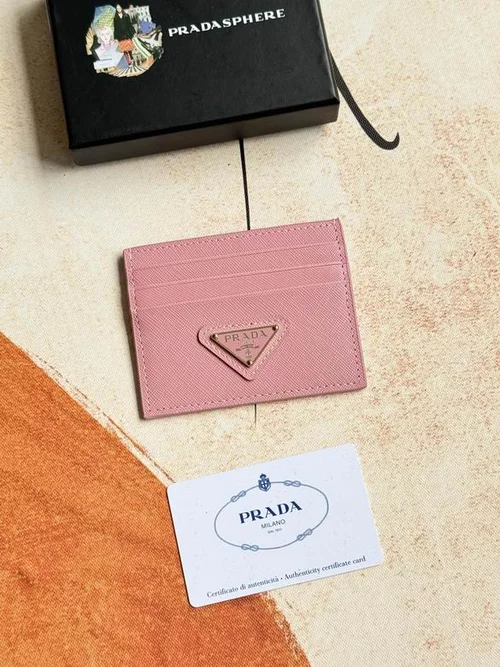 Prada Original Wallet Card Holder Authentic Saffiano Leather