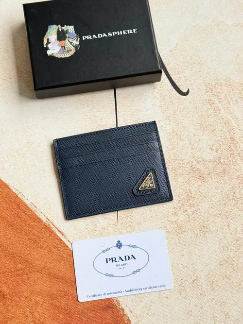 Prada Original Wallet Card Holder Authentic Saffiano Leather