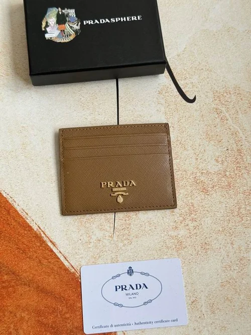 Prada Original Wallet Card Holder Authentic Saffiano Leather