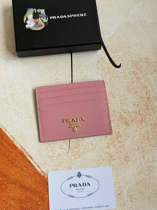Prada Original Wallet Card Holder Authentic Saffiano Leather