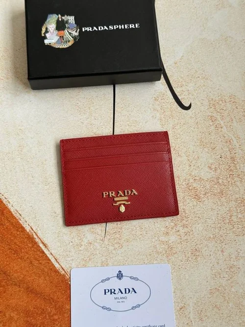 Prada Original Wallet Card Holder Authentic Saffiano Leather