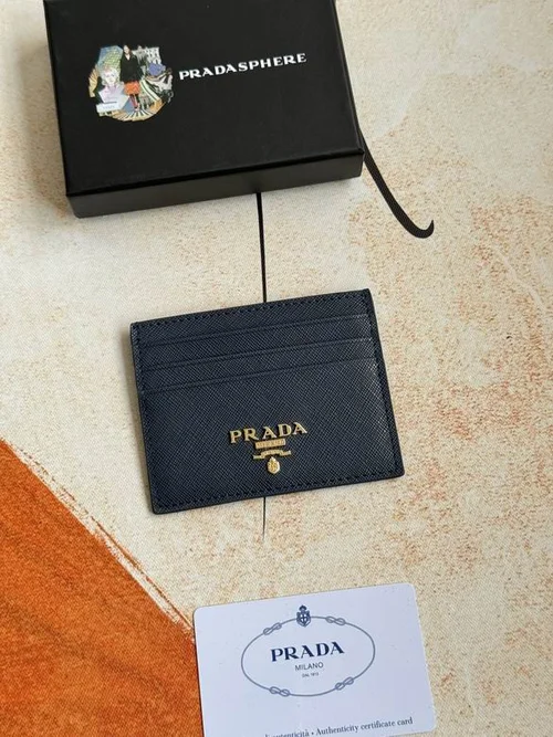 Prada Original Wallet Card Holder Authentic Saffiano Leather