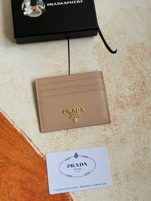 Prada Original Wallet Card Holder Authentic Saffiano Leather