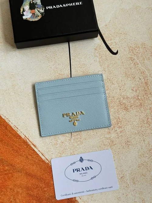 Prada Original Wallet Card Holder Authentic Saffiano Leather