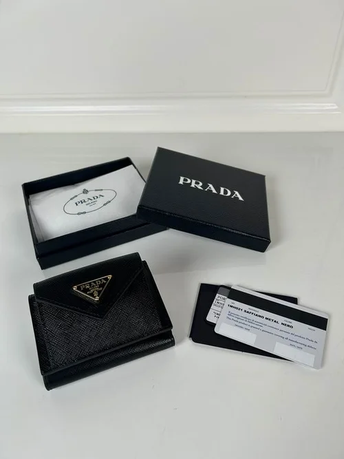 Prada Original Wallet Card Holder Authentic Saffiano Leather