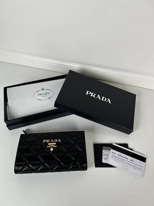 Prada Original Wallet Card Holder Authentic Saffiano Leather