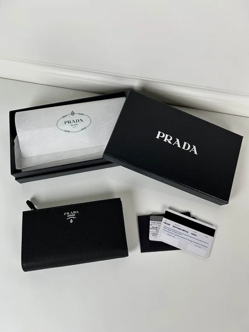 Prada Original Wallet Card Holder Authentic Saffiano Leather