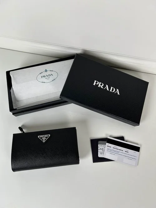 Prada Original Wallet Card Holder Authentic Saffiano Leather