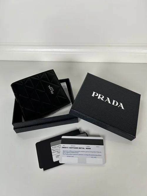 Prada Original Wallet Card Holder Authentic Saffiano Leather