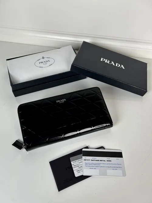 Prada Original Wallet Card Holder Authentic Saffiano Leather