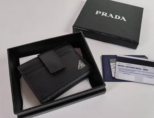 Prada Original Wallet Card Holder Authentic Saffiano Leather