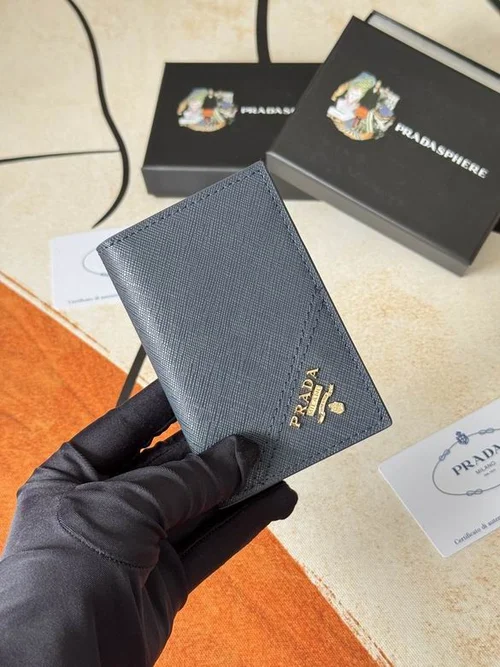 Prada Original Wallet Card Holder Authentic Saffiano Leather