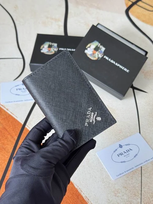 Prada Original Wallet Card Holder Authentic Saffiano Leather