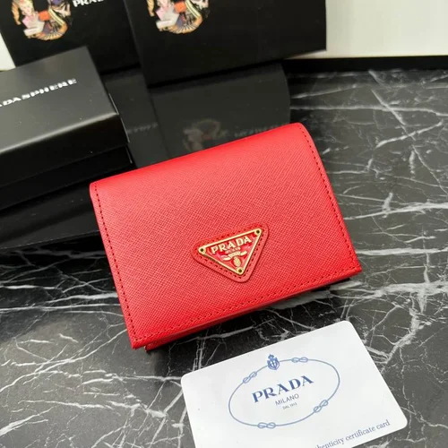 Prada Original Wallet Card Holder Authentic Saffiano Leather