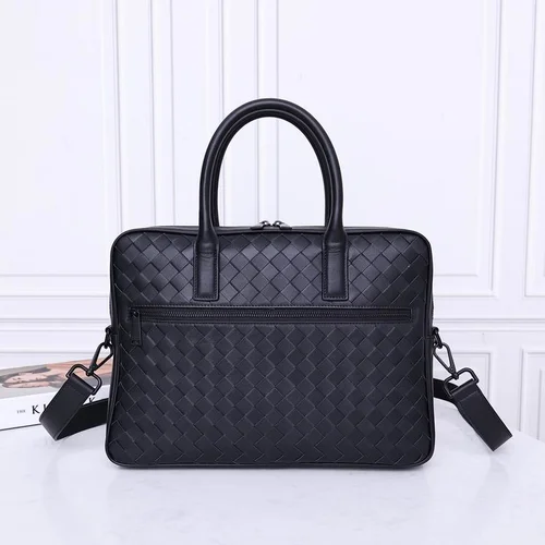 Bottega Veneta Men's Briefcase Original Authentic Luxury Leather Business