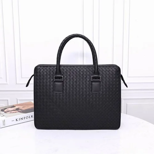 Bottega Veneta Men's Briefcase Original Authentic Luxury Leather Business