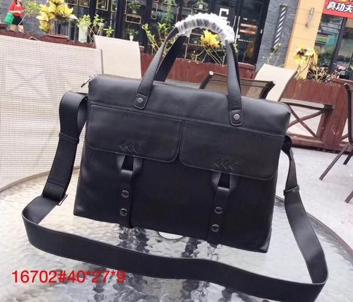 Bottega Veneta Men's Briefcase Original Authentic Luxury Leather Business