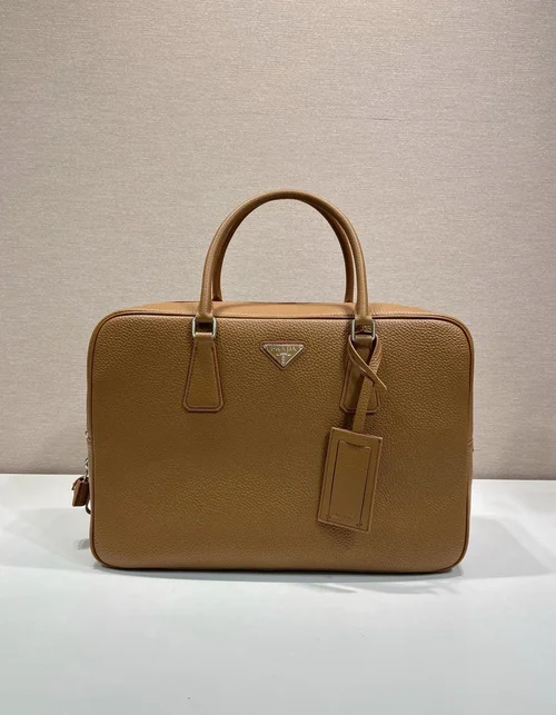 Prada Original Briefcase Men Authentic Saffiano Leather