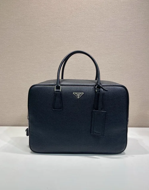 Prada Original Briefcase Men Authentic Saffiano Leather