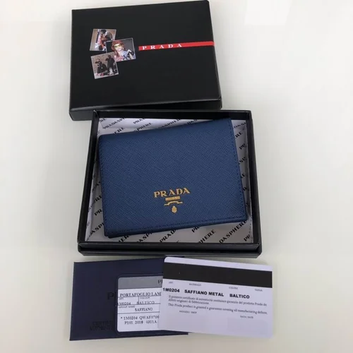 Prada Original Wallet Card Holder Authentic Saffiano Leather