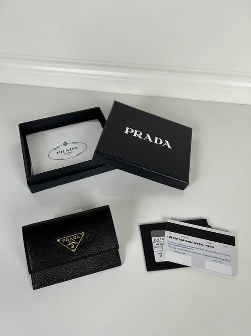 Prada Original Wallet Card Holder Authentic Saffiano Leather