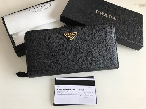 Prada Original Wallet Card Holder Authentic Saffiano Leather